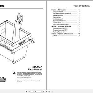 Land Pride Weight Boxes WB10 WB15 Parts Manual 335 064P (1)