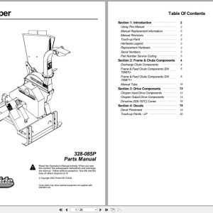 Land Pride Wood Chipper WC1503 Parts Manual 328 085P (1)