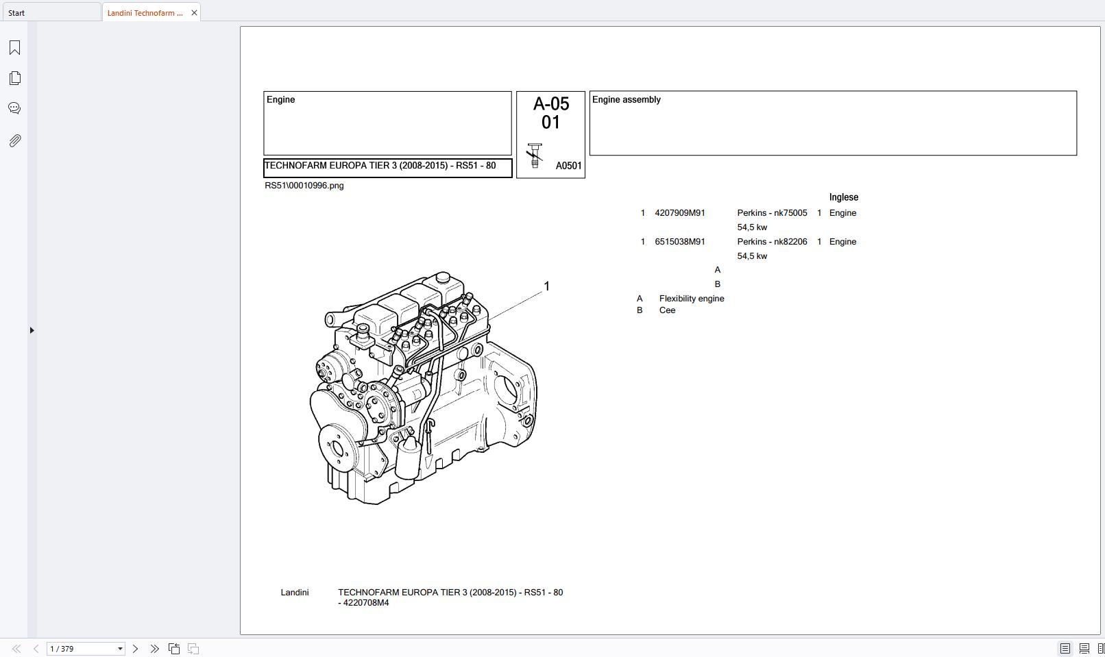 Landini Technofarm Europa Tier 3 2008 2015 rs51 80 Parts Catalog 4220708m4 (1)