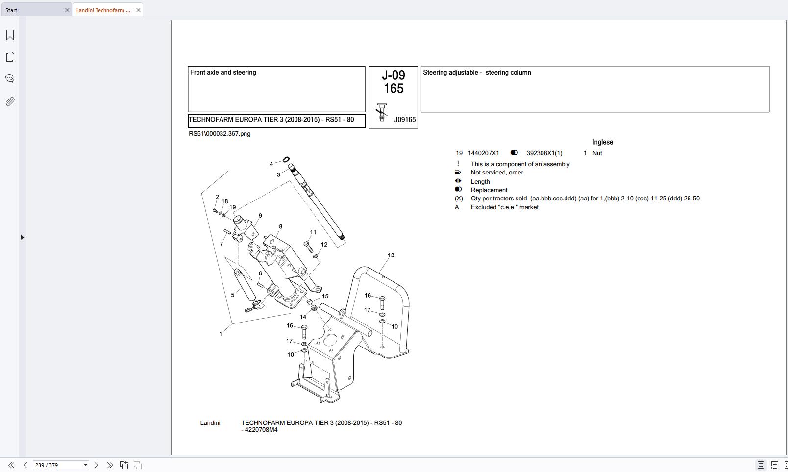 Landini Technofarm Europa Tier 3 2008 2015 rs51 80 Parts Catalog 4220708m4 (2)