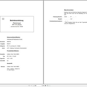 Liebherr Bulldozer PR 714XL PR 714LGP Litronic Operating Instructions 9085163 DE (1)