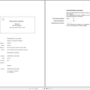 Liebherr Bulldozer PR 754 Litronic Operating Instructions 9085105 FR (1)