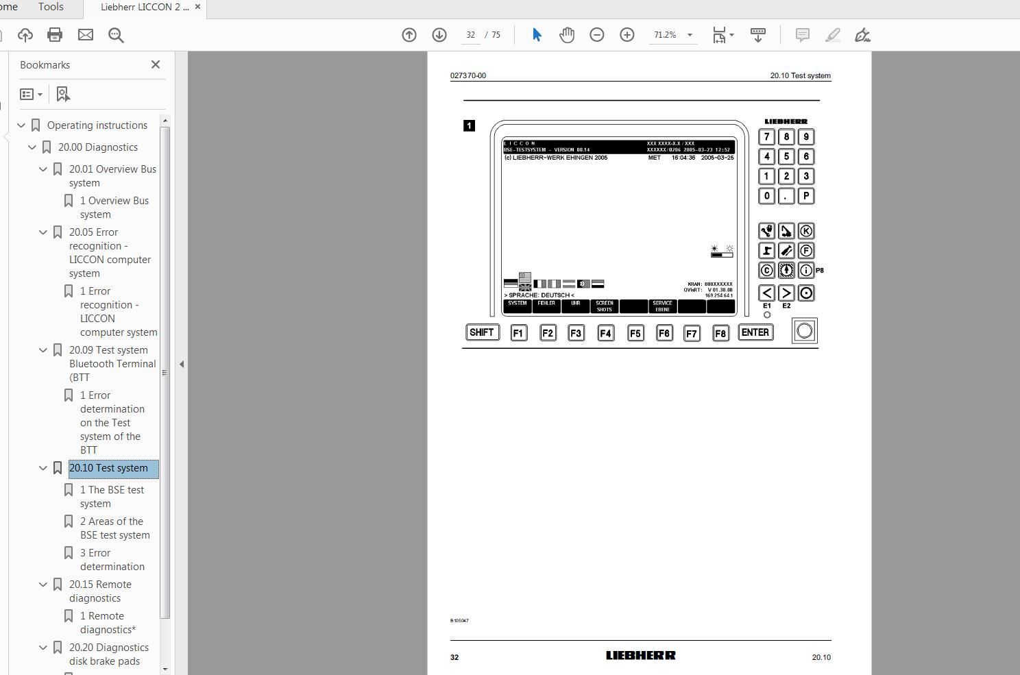 Liebherr LICCON 2 Diagnostics Operating Instructions EN 99904 01 02 (3)