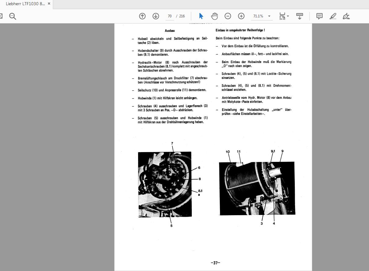 Liebherr LTF 1030 899616408 Service Manual English (2)