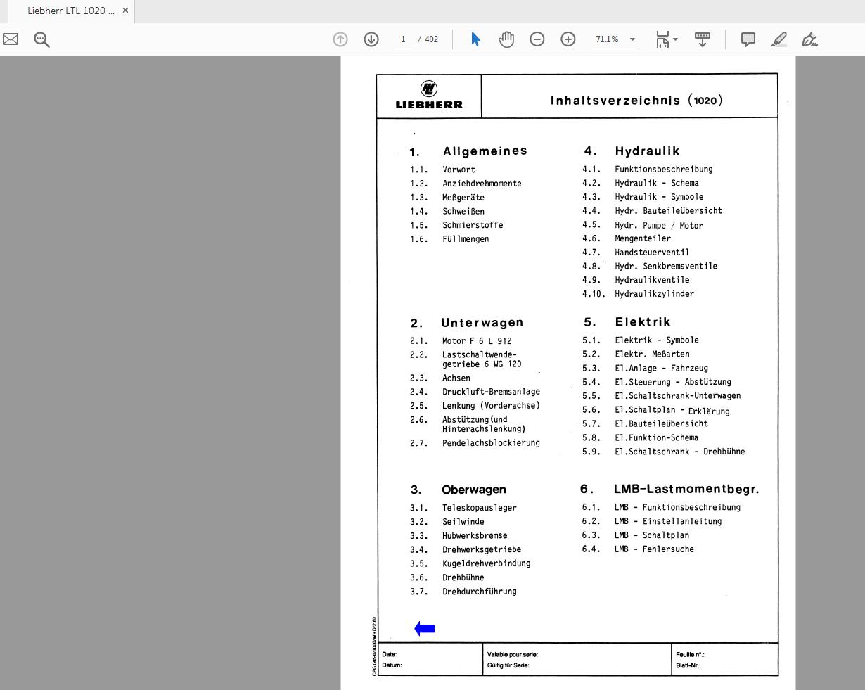 Liebherr LTL 1020 899601808 Service Manual Deutsch (2)