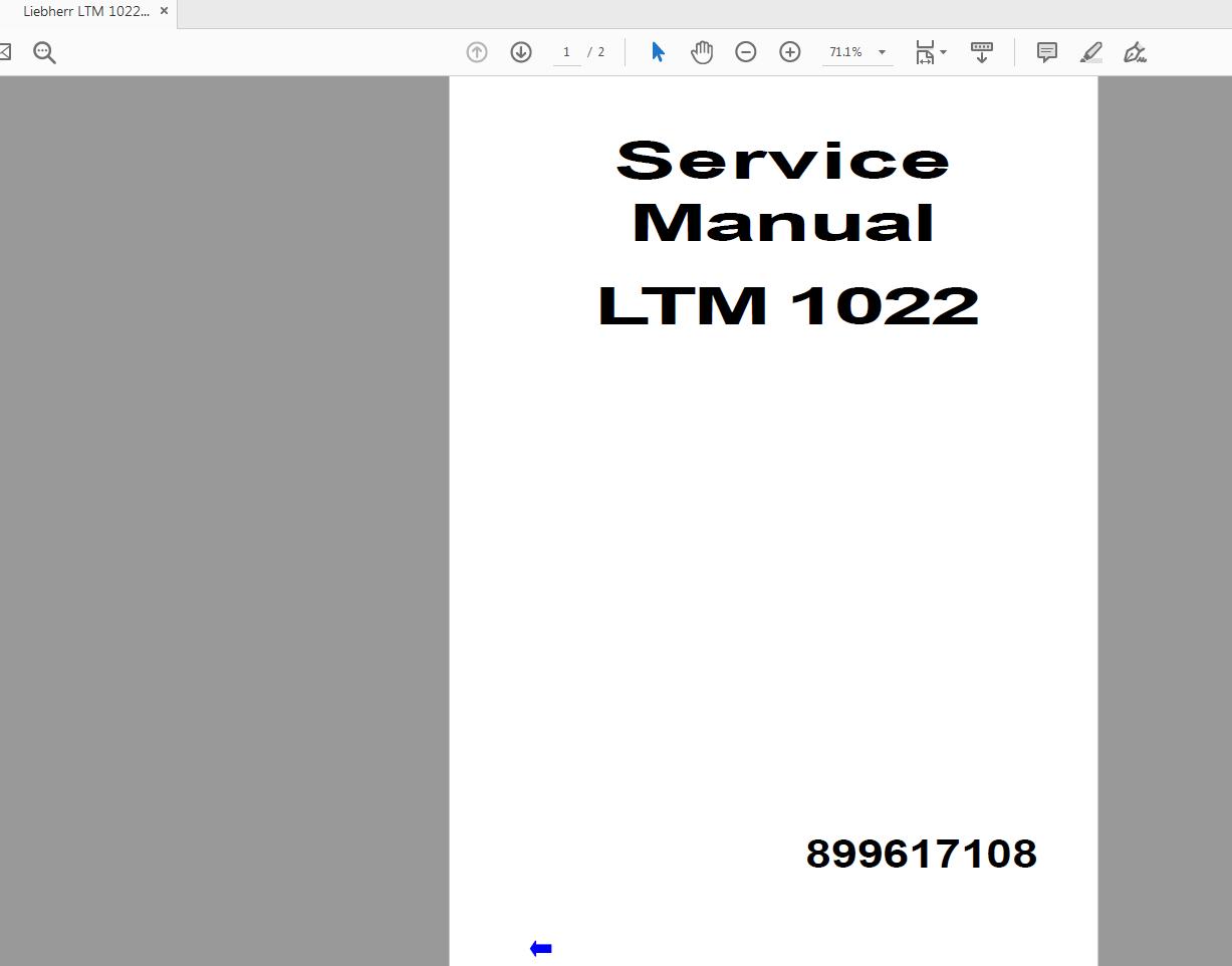 Liebherr LTM 1022 899617108 Service Manual English (1)