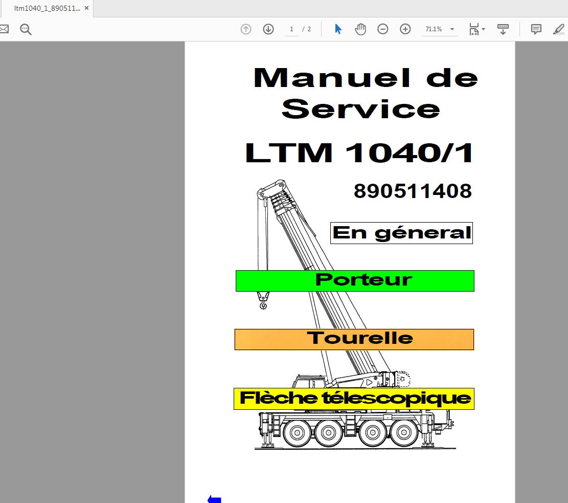 Liebherr LTM 1040 1 890511408 Service Manual Francais (2)