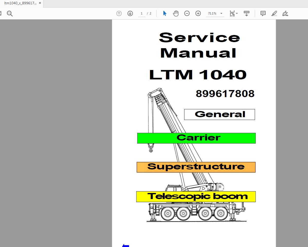 Liebherr LTM 1040 899617808 Service Manual (1)
