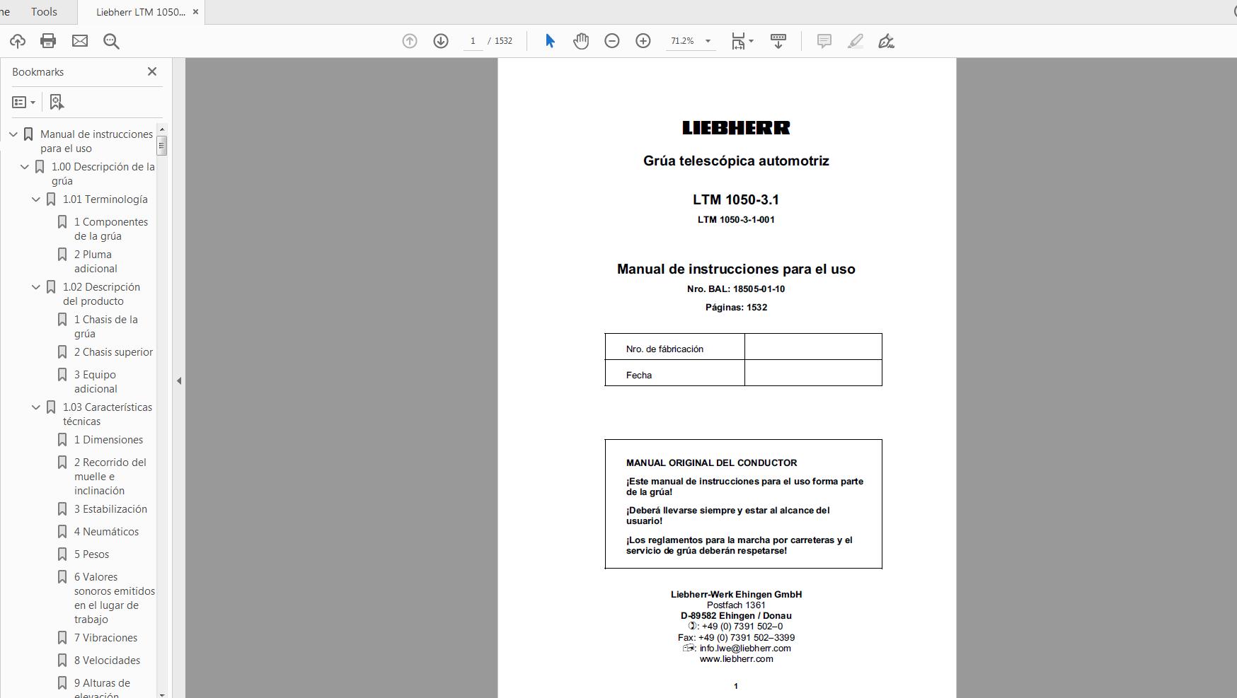 Liebherr LTM 1050 3 1 18505 01 10 Instruction Manual ES (1)