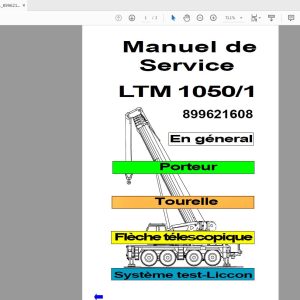 Liebherr LTM 1050 1 899621608 Service Manual Francais (1)