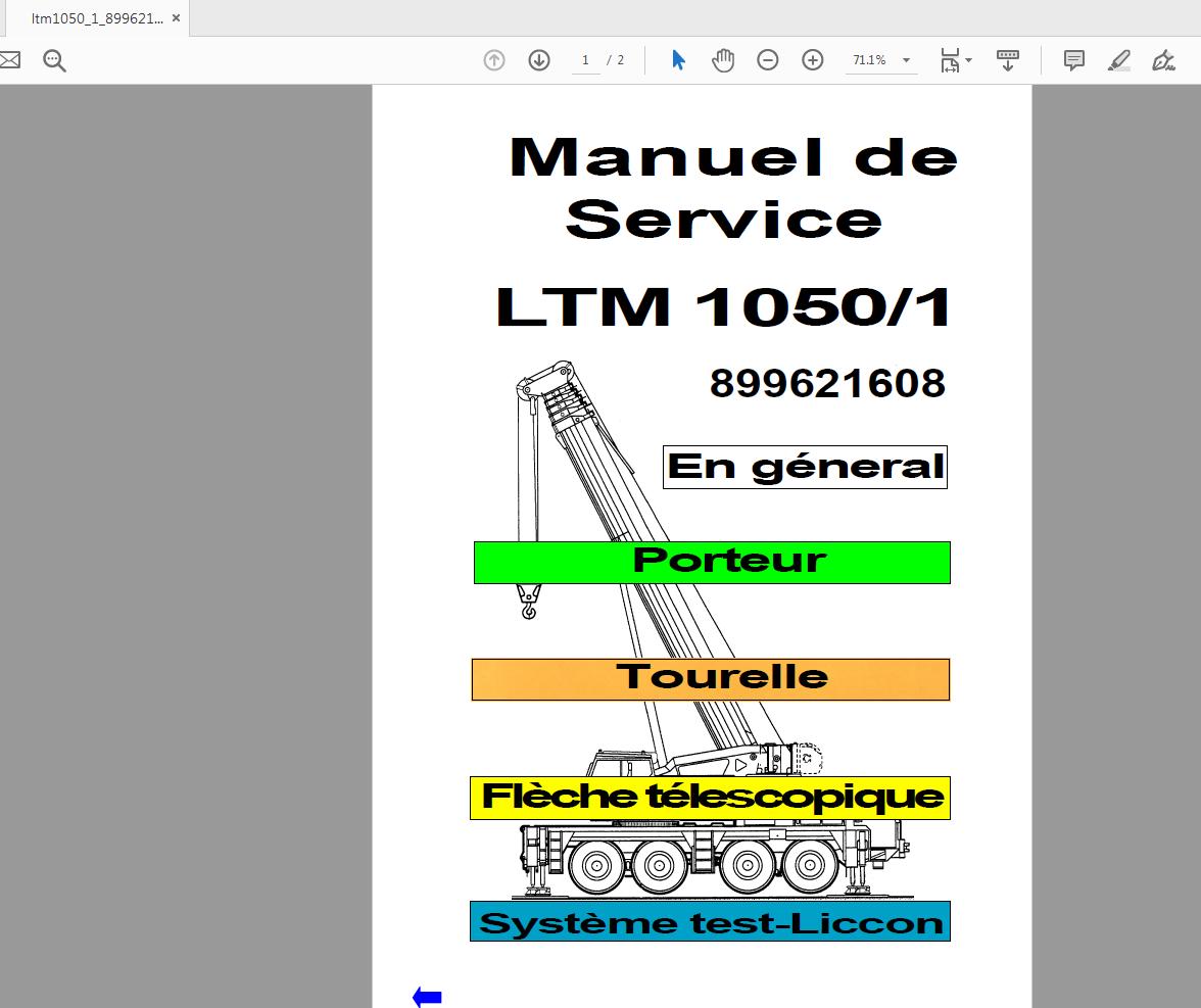 Liebherr LTM 1050 1 899621608 Service Manual Francais (1)