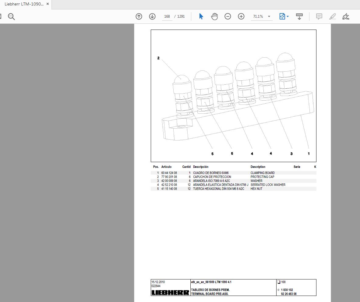 Liebherr LTM 1090 4 1 Spare Part Catalog EN ES RU 061909 (4)