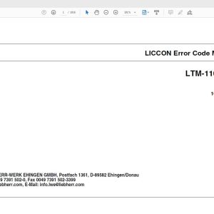Liebherr LTM 1100 4.2 LICCON Error Code Manual 063977 RU (1)