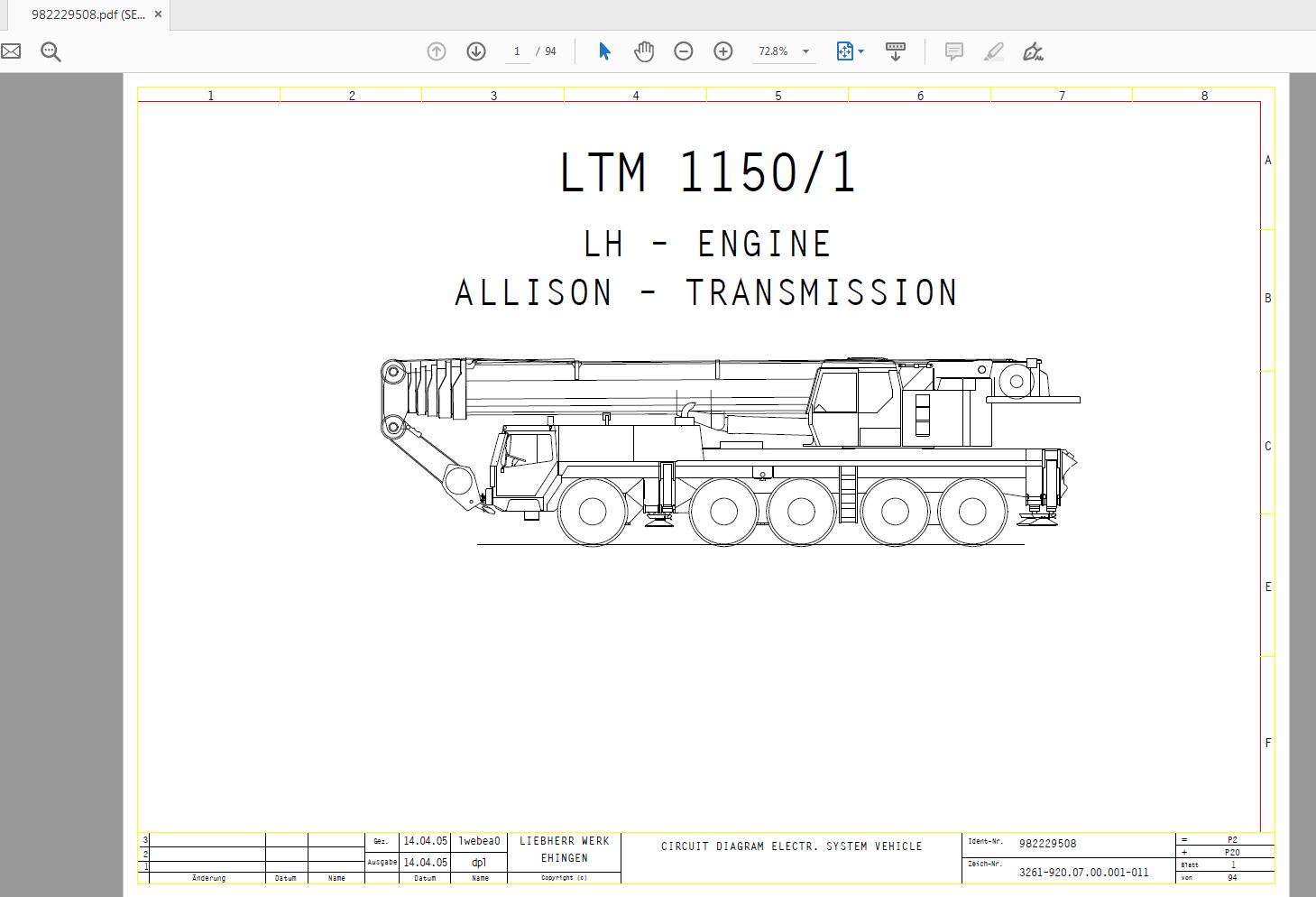 Liebherr LTM 1150 5.1 Schematic Diagram SN 067182 EN (1)