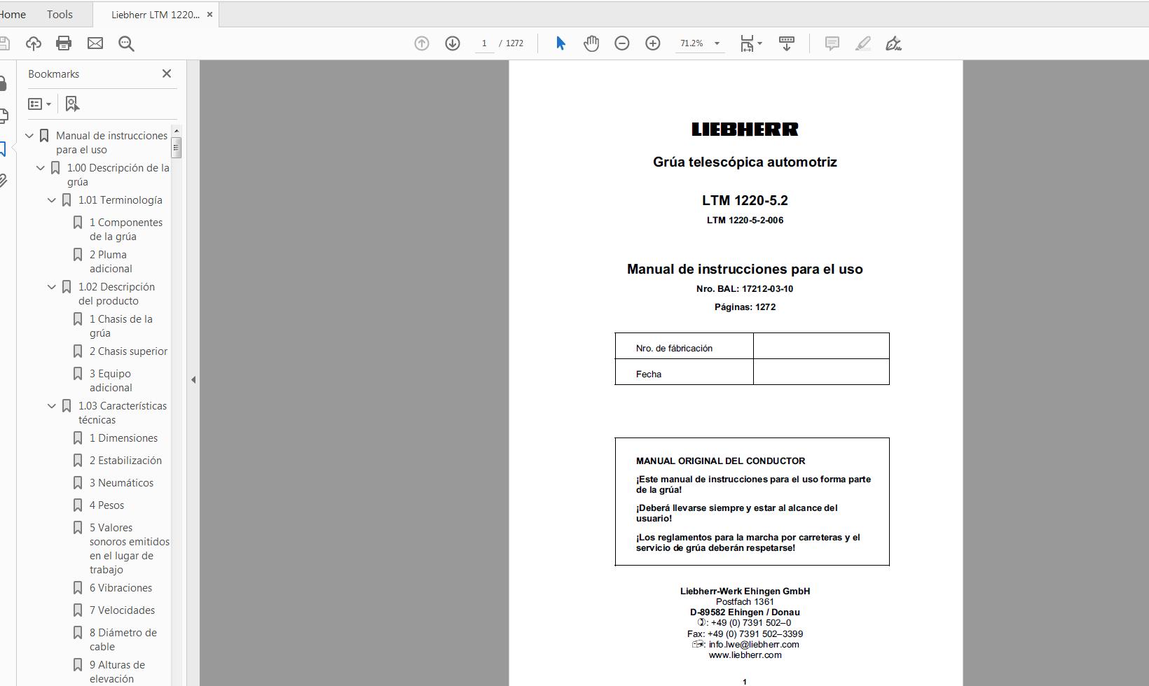 Liebherr LTM 1220 5.2 Operating Instruction Manual Engine Error Code Diagnostic Manual (5)