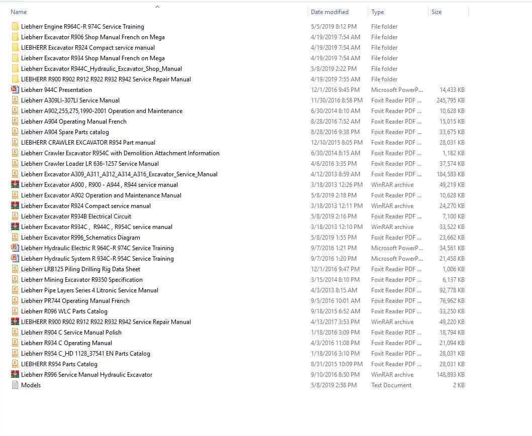 Liebherr Machine & Crane Full Model Shop Manual DVD (3)