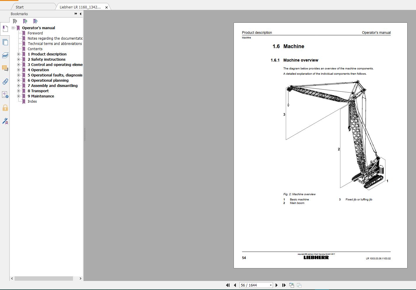 Liebherr Mobile and Crawler Crane Operating Instruction CD2 (3)