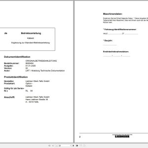 Liebherr Pipelayer RL 64 Cold Kit Operating Instructions 9085494 2020 DE (1)