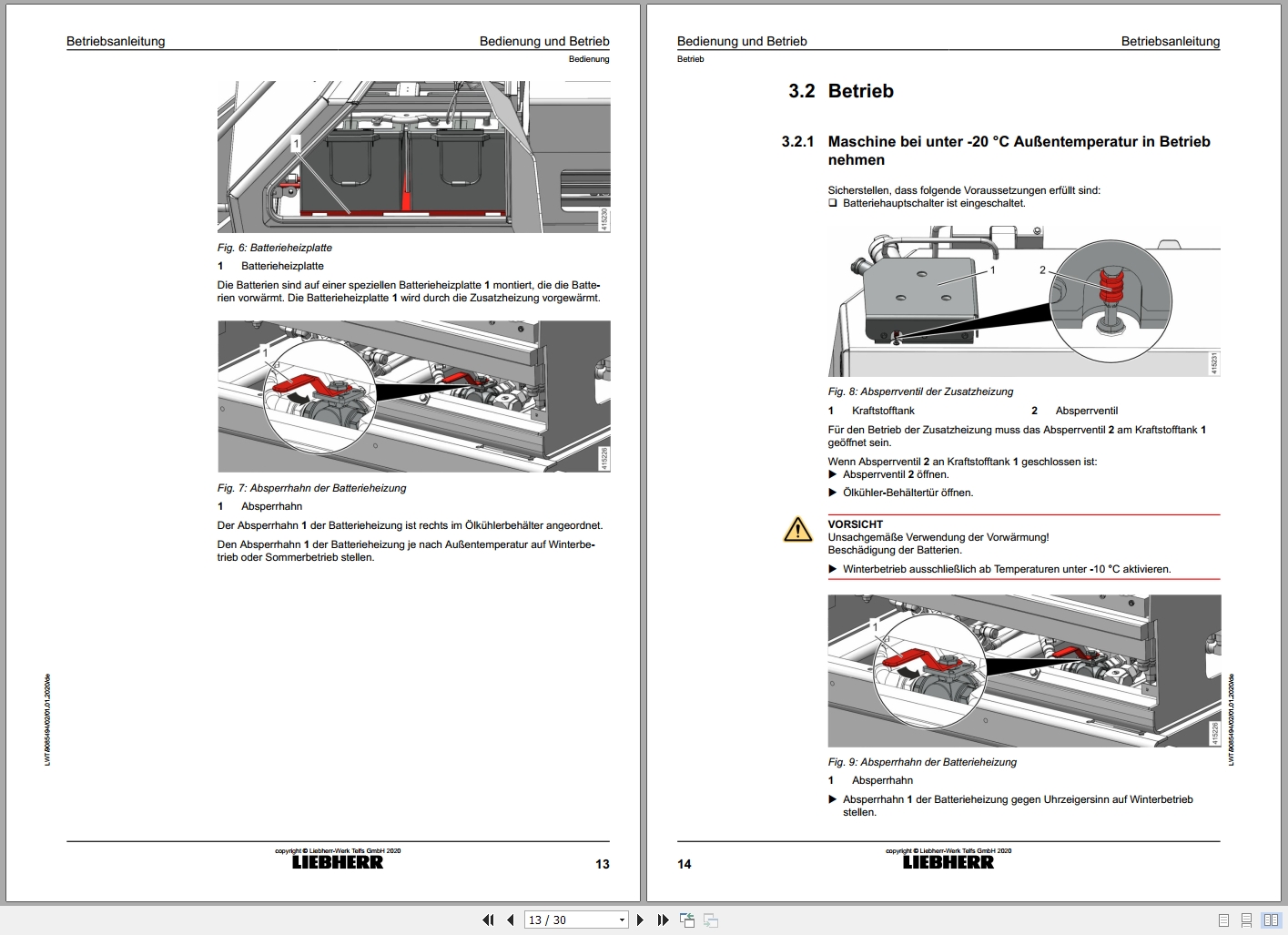 Liebherr Pipelayer RL 64 Cold Kit Operating Instructions 9085494 2020 DE (2)