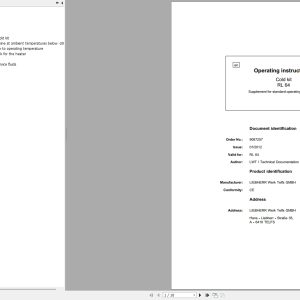 Liebherr Pipelayer RL 64 Cold Kit Operating Instructions 9087257 (1)