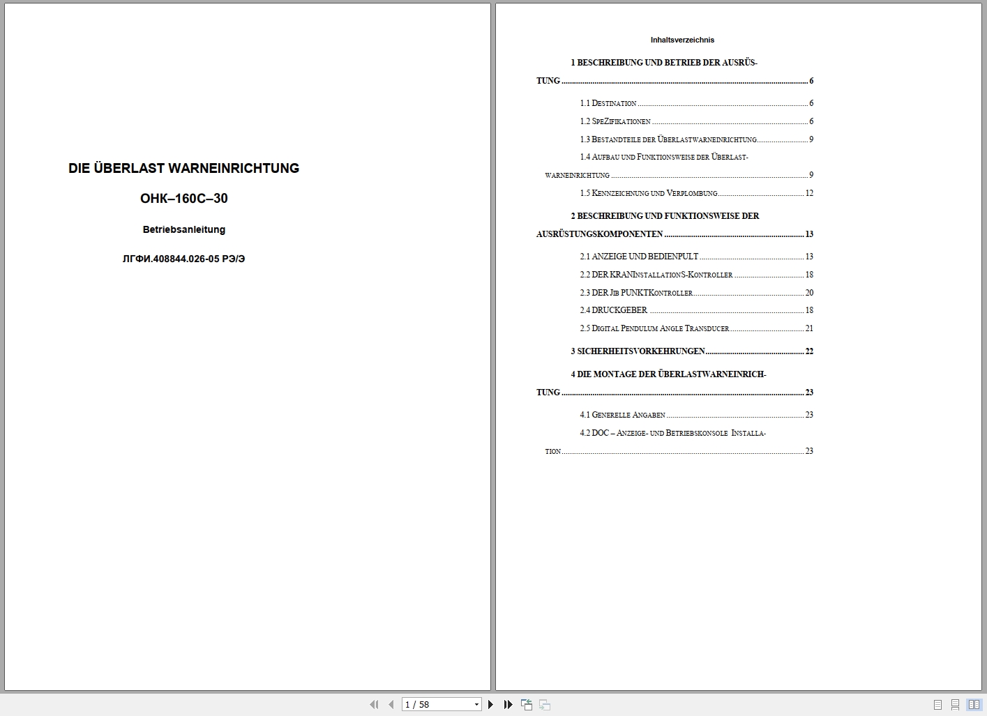 Liebherr Safe Load Limiter OHK 160C 30 Operating Manual DE (1)