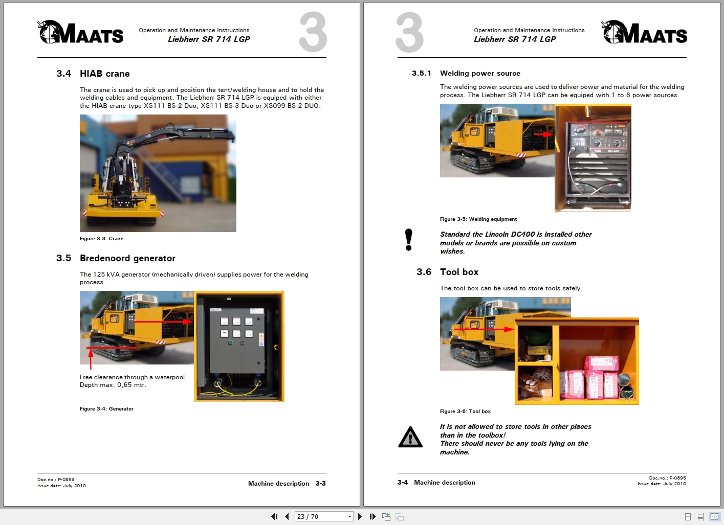 Liebherr Welding Tractor SR 714 LGP Direct Drive Operation And Maintenance Instructions (2)