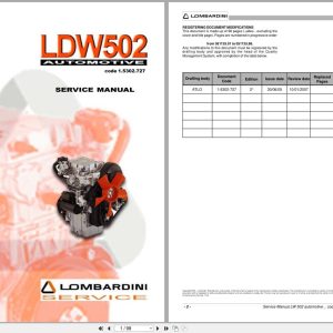 Lombardini Engine LDW502 Service Manual 1.5302.727 (1)