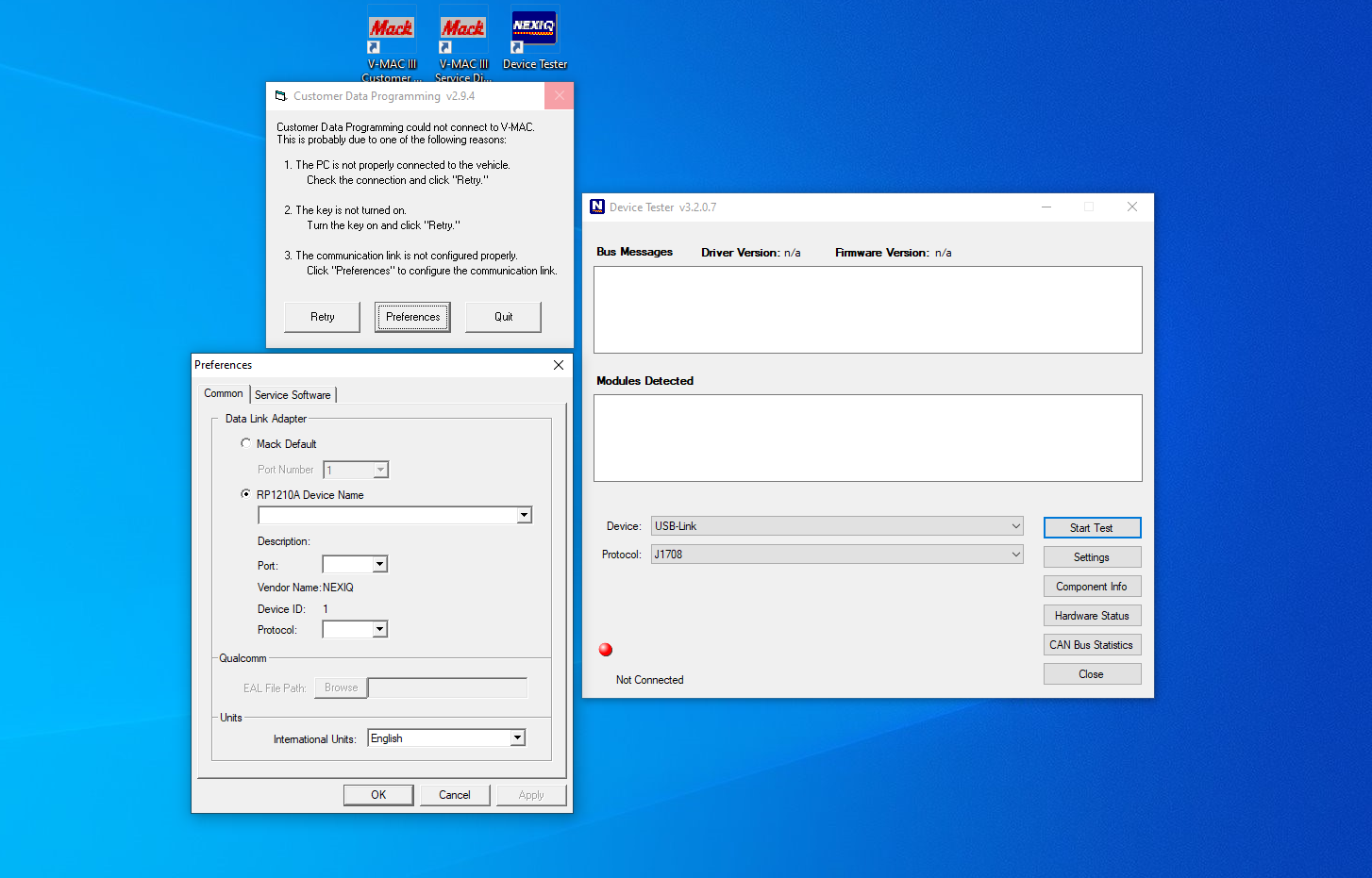 MACK V MAC III Customer Data Programming Service Diagnostics 2.09.0004 2