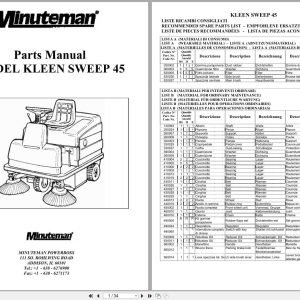 Mineteman Sweeper Kleen Sweep 45 Parts Manual (1)