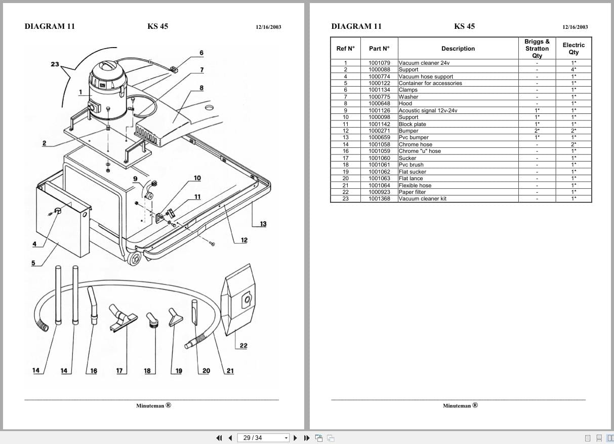Mineteman Sweeper Kleen Sweep 45 Parts Manual (3)