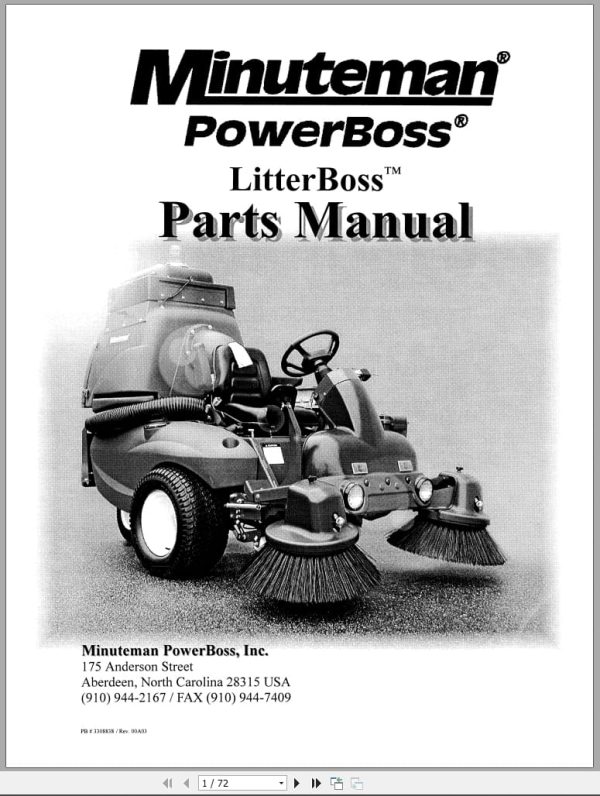 Mineteman Sweeper LitterBoss Parts Manual Wiring Diagram 3308838 2000 (1) Mineteman Sweeper Litterboss Parts Manual Wiring Diagram 3308838 2000 (1)