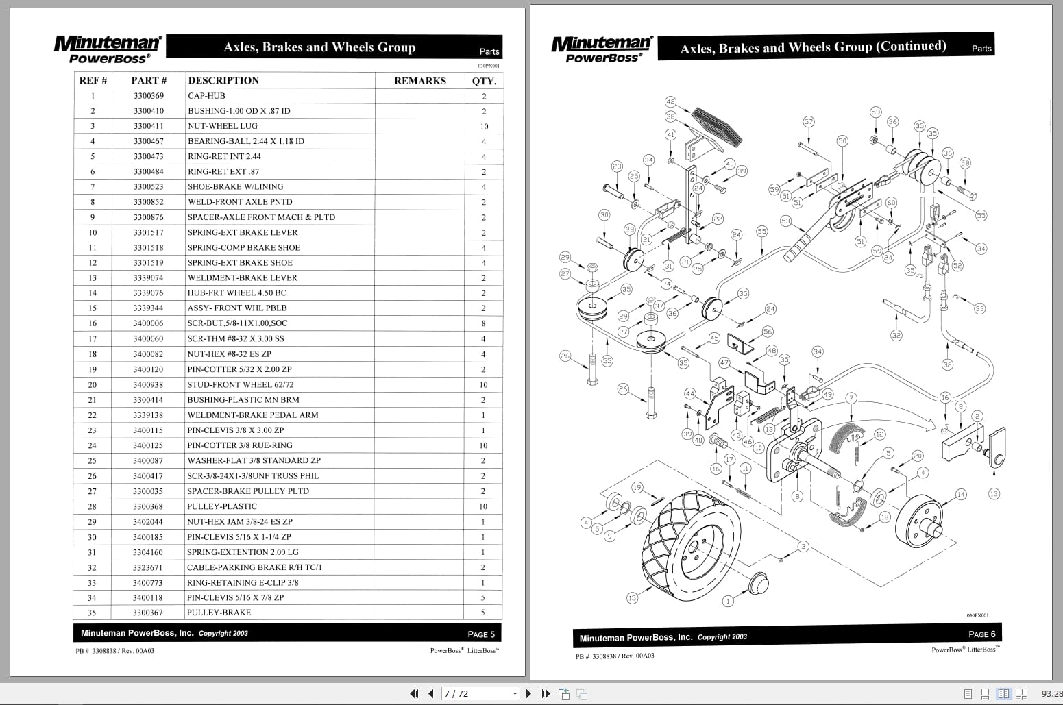 Mineteman Sweeper LitterBoss Parts Manual Wiring Diagram 3308838 2000 (2)