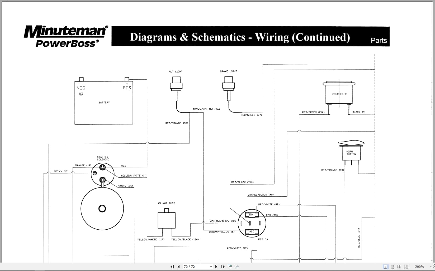 Mineteman Sweeper LitterBoss Parts Manual Wiring Diagram 3308838 2000 (4)