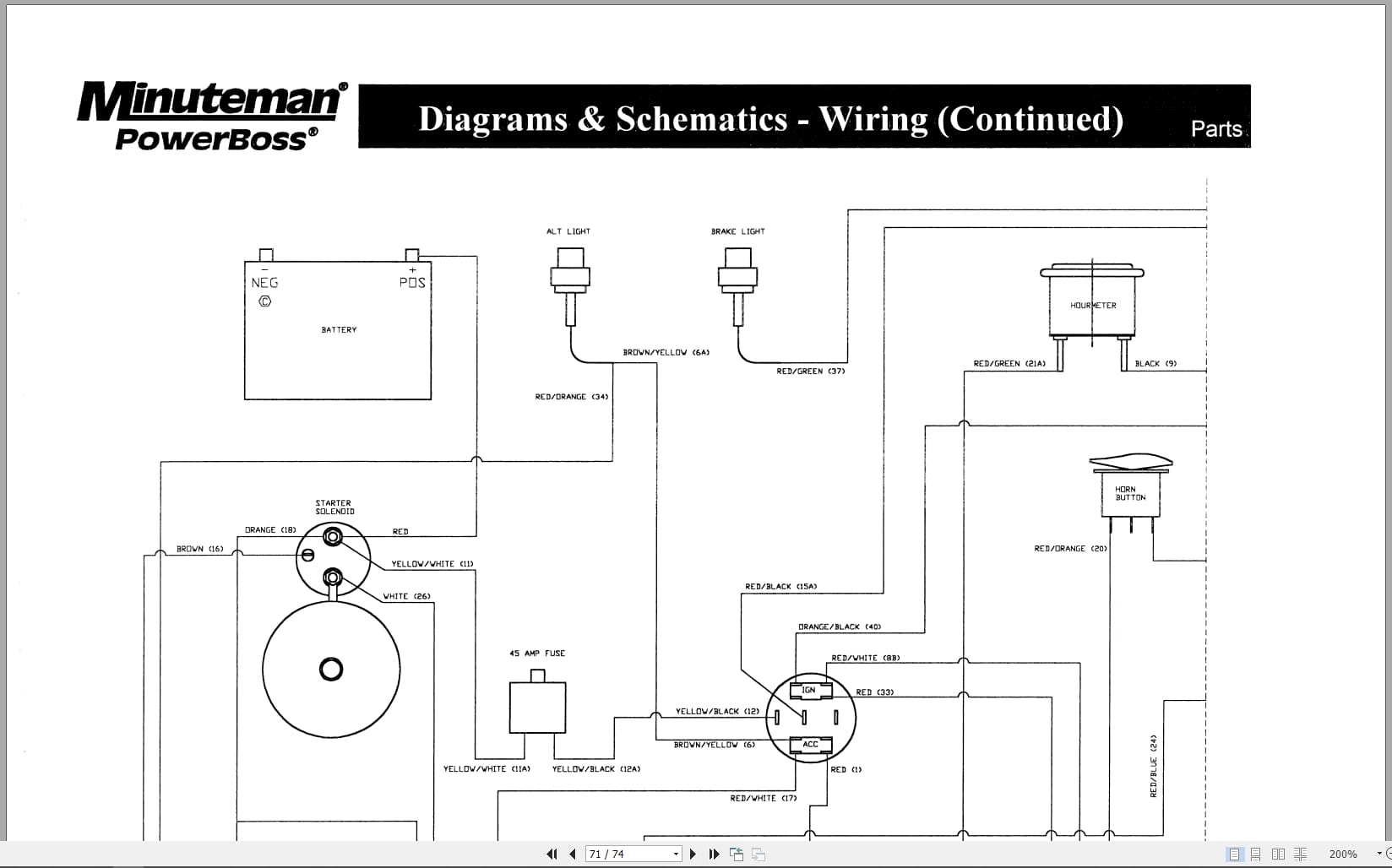 Mineteman Sweeper LitterBoss Parts Manual Wiring Diagram 3308838 2004 (2)