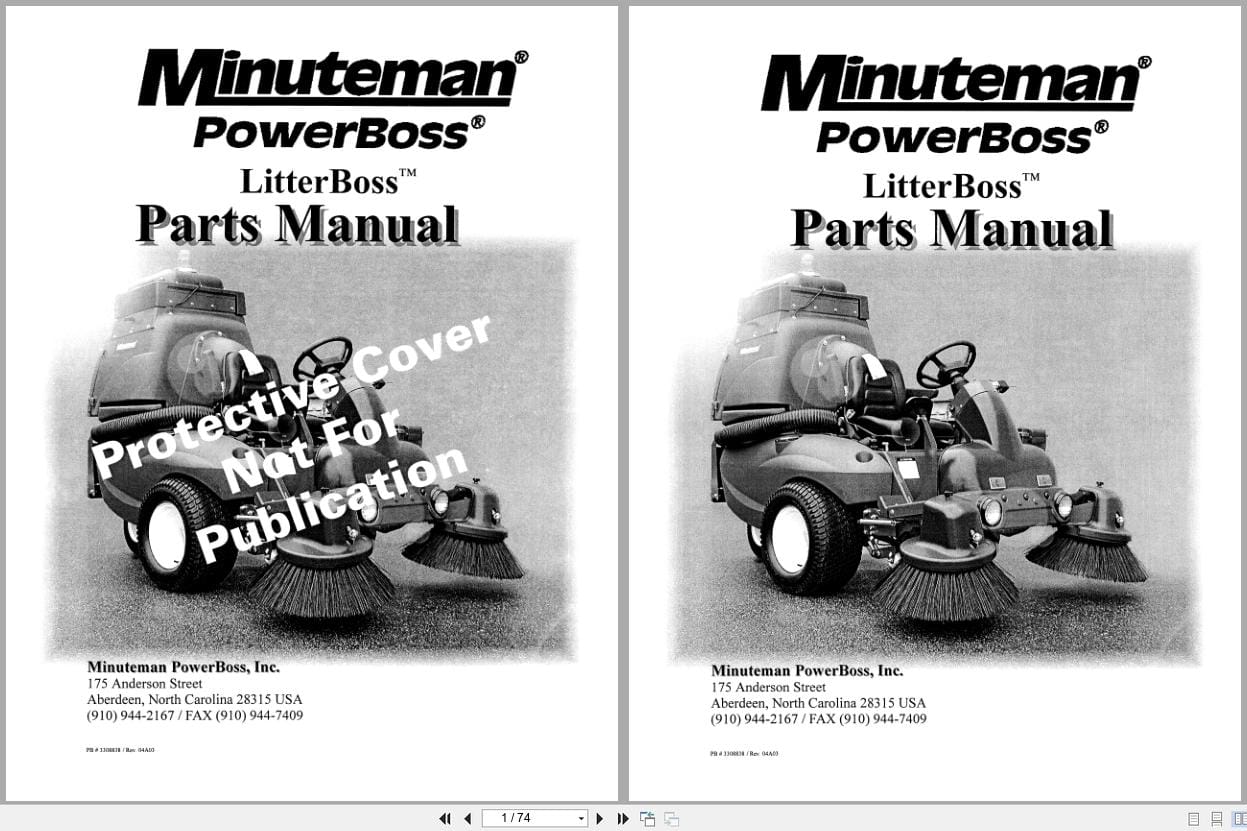 Mineteman Sweeper LitterBoss Parts Manual Wiring Diagram 3308838 2004 (3)