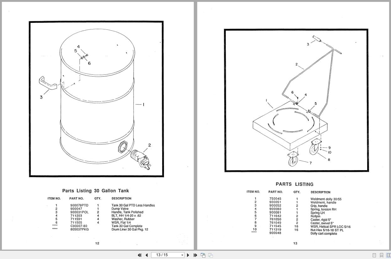 Minuteman Asbestos Vacuum C80015 01 To C80030 02 X100 Operation Service Parts Care (3)