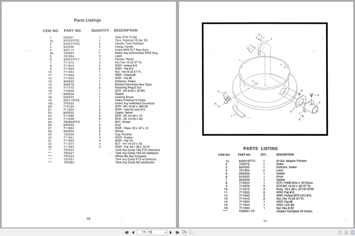 Minuteman Asbestos Vacuum X100 C80015 01 To C80030 02 Operation Service Parts (2)