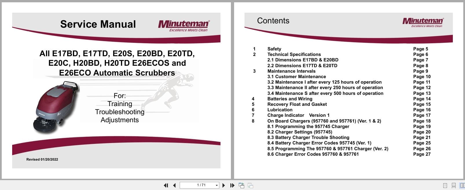 Minuteman Automatic Scrubbers E17BD To E26ECO Service Manual 2022 (1)