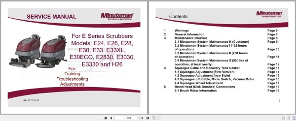 Minuteman Automatic Scrubbers E24 To H26 Service Manual 2015 (1)