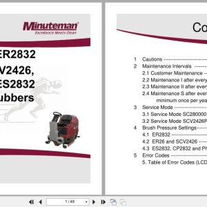 Minuteman Automatic Scrubbers ER26 To ES2832 Service Manual 2012 (1)