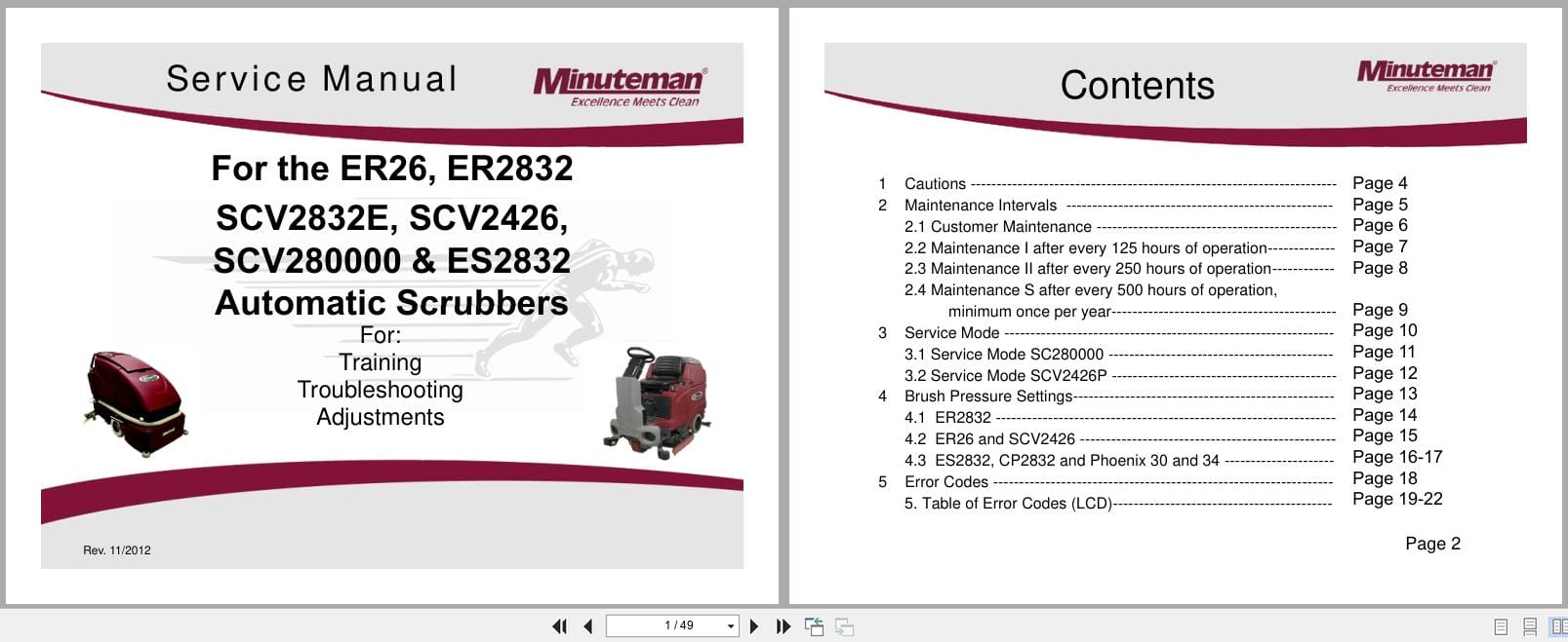 Minuteman Automatic Scrubbers ER26 To ES2832 Service Manual 2012 (1)