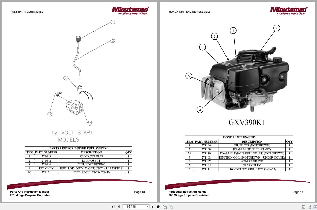 Minuteman Burnisher 28Inch M220028K13H Parts Instruction Manual 999379 2010 (3)