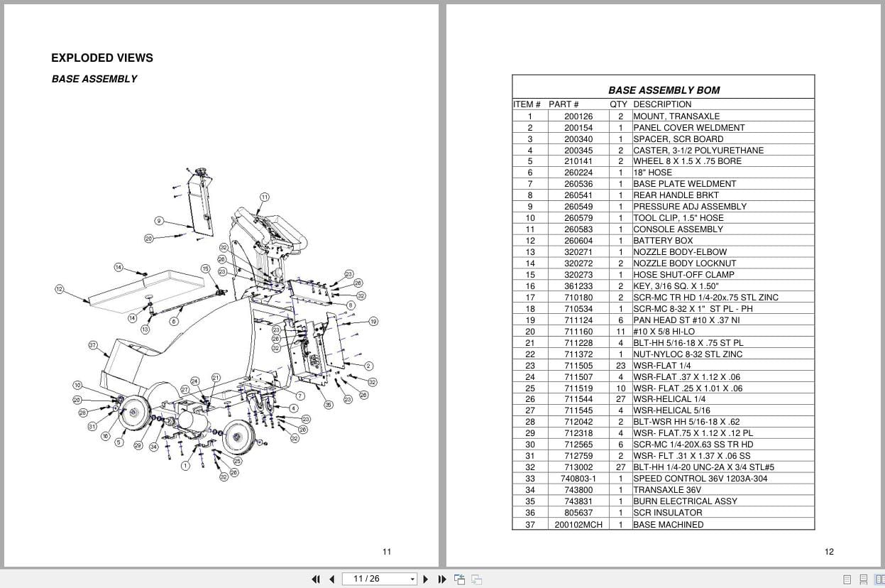 Minuteman Burnisher Lumina 20 Operation Service Parts Manual (2)