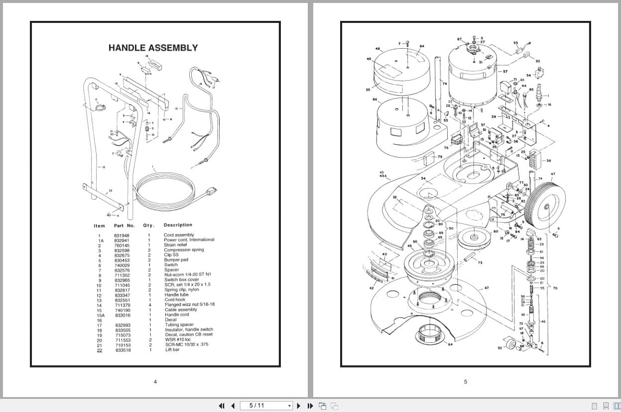 Minuteman Burnisher M2300 Series Operation Service Parts Care (2)