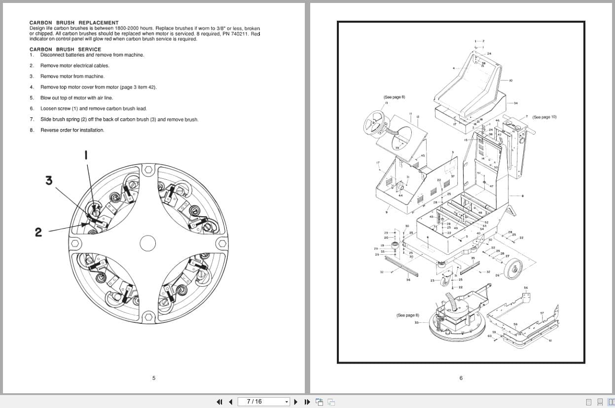 Minuteman Burnisher M26000 00 M26000 01 Operation Service Parts Manual 986711 (2)