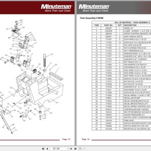 Minuteman Carpet Extractor Ambassador 20 C8420 115 C8420 240 Service Operation Parts (2)