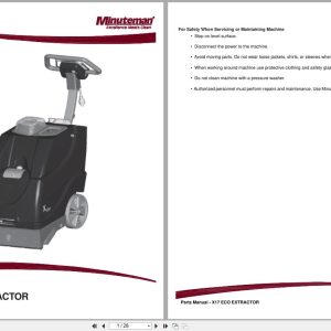 Minuteman Carpet Extractor X17 ECO Series User Parts Manual Wiring Diagram (1)