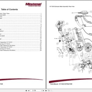 Minuteman Carpet Extractor X17 Eco Series User Parts Manual Wiring Diagram (2)