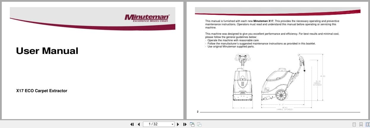 Minuteman Carpet Extractor X17 ECO User Manual (1)
