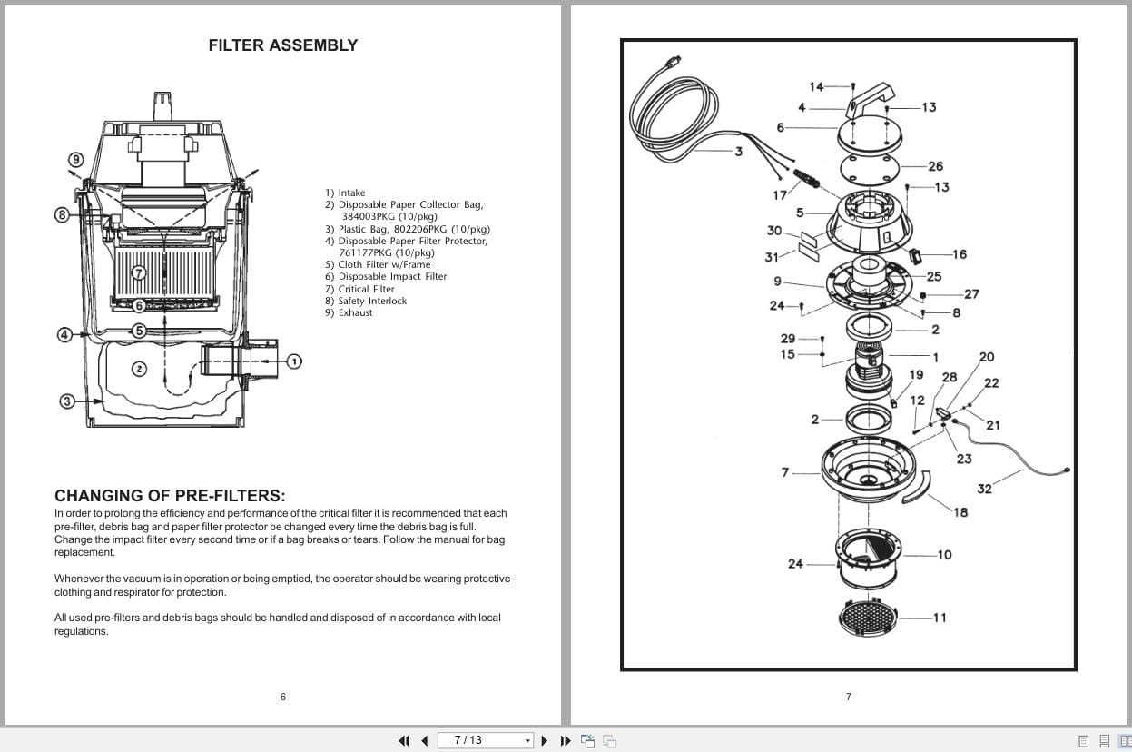 Minuteman Critical Filter Vacuum C82908 00 Operation Service Parts 987814 2 2002 (2)
